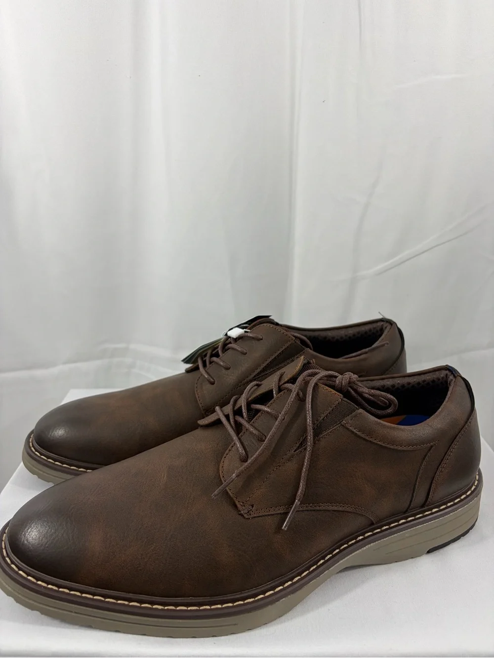 NWT Nunn Bush Men's Size 10 Brown Lace-Up Casual Dress Shoes